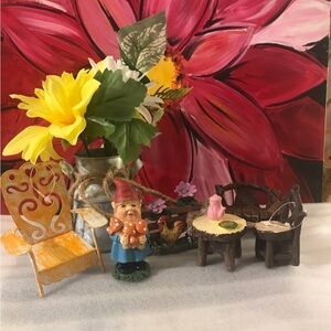 Fairy garden mini furniture.